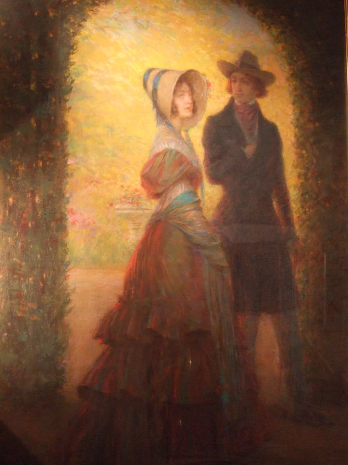 Charles Léandre - Coppia sotto il pergolato
